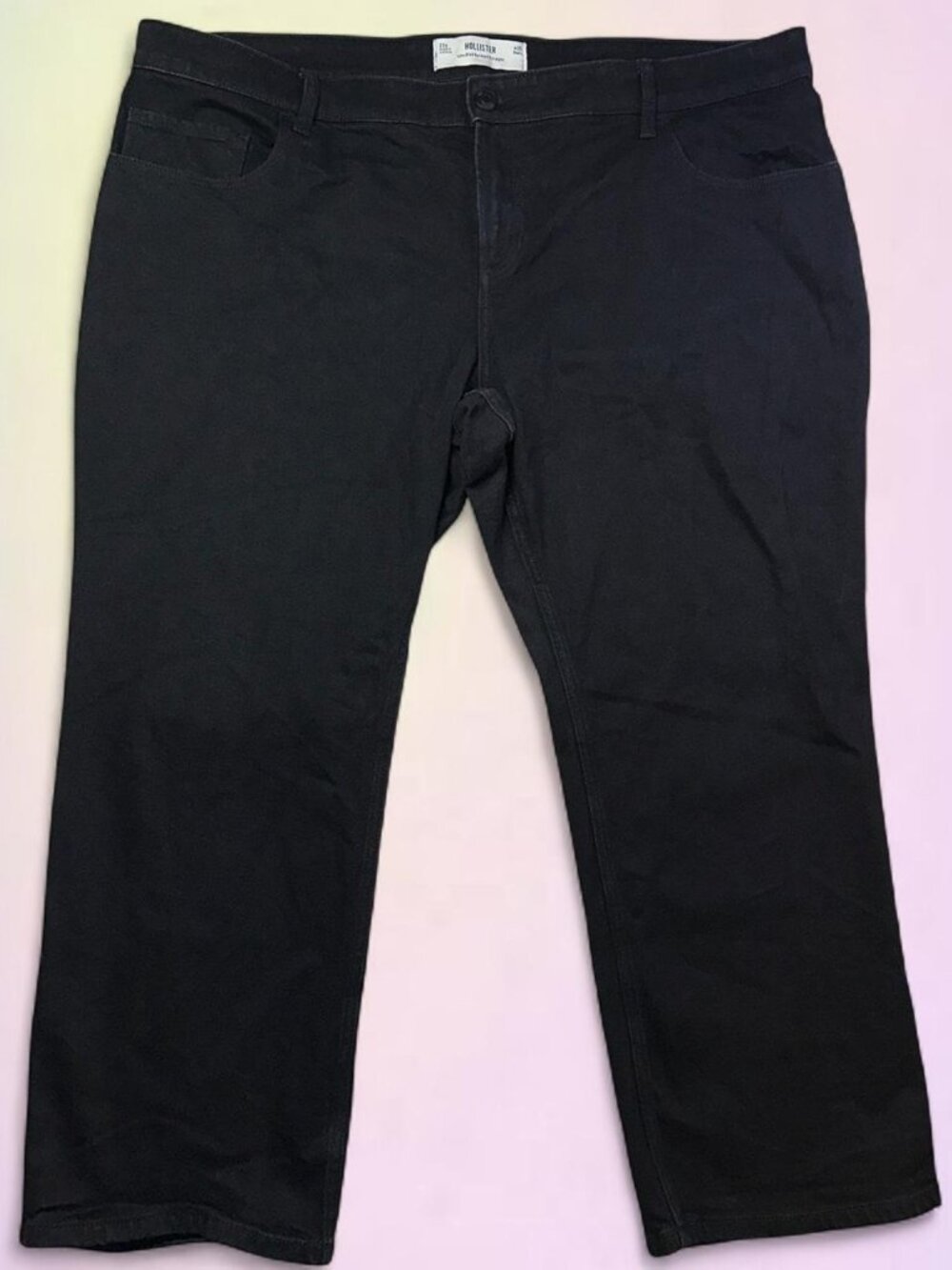 Hollister Woman's Black Straight Leg Denim Jeans Size 20 Short
